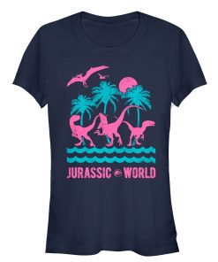 Junior’s Jurassic World Fallen Kingdom Tropical Dinosaurs T-Shirt