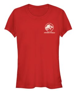 Junior’s Jurassic World Glitch Logo Badge T-Shirt