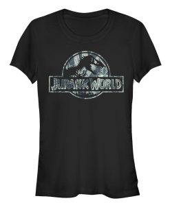 Junior’s Jurassic World Jurassic Worldscale Tropical T. Rex Logo T-Shirt