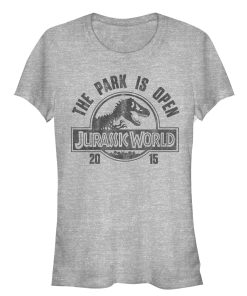 Junior’s Jurassic World Park Open Logo T-Shirt