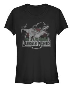 Junior’s Jurassic World T. Rex and Pterodactyls T-Shirt