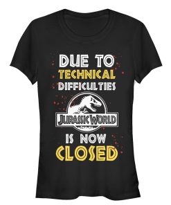 Junior’s Jurassic World Technical Difficulties Spots T-Shirt