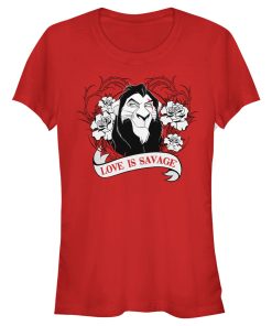 Junior’s Lion King Scar Valentine’s Day Love is Savage T-Shirt