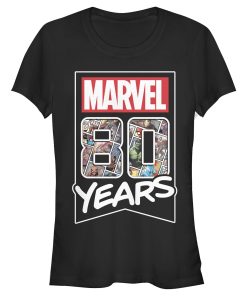 Junior’s Marvel 80 Years Logo T-Shirt
