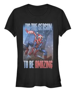 Junior’s Marvel Amazing Santa Spider-Man T-Shirt