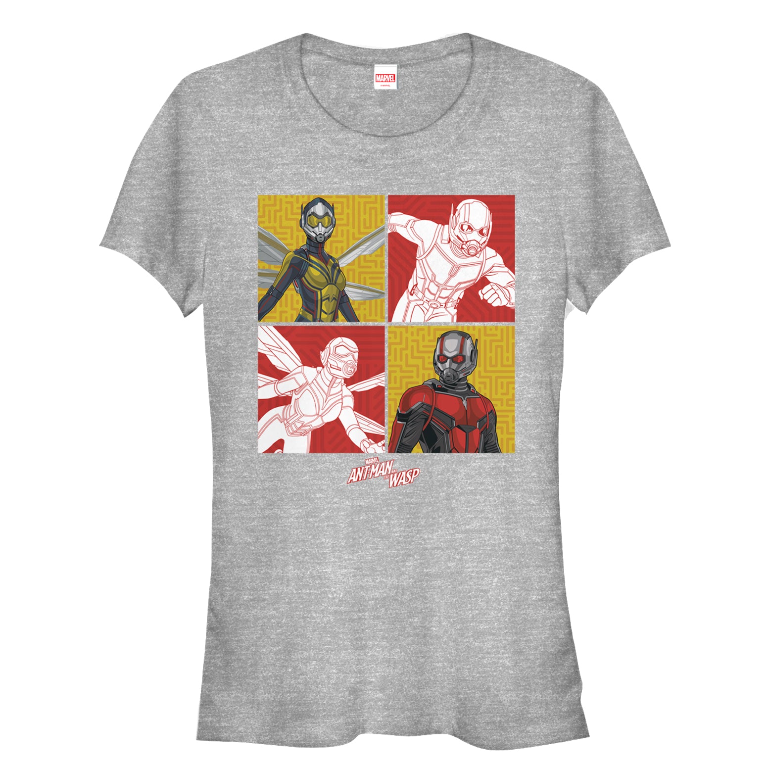Junior's Marvel Ant-Man and the Wasp Character Panels T-Shirt Junior's Marvel Ant-Man and the Wasp Character Panels T-Shirt