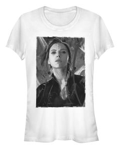 Junior’s Marvel Avengers Endgame Black Widow Greyscale T-Shirt