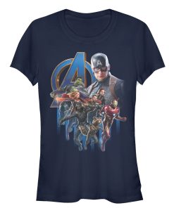 Junior’s Marvel Avengers Endgame Captain America’s Team T-Shirt