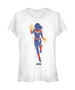 Junior’s Marvel Avengers Endgame Captain Marvel Spray Paint T-Shirt