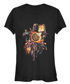 Junior’s Marvel Avengers Endgame Flame Logo T-Shirt