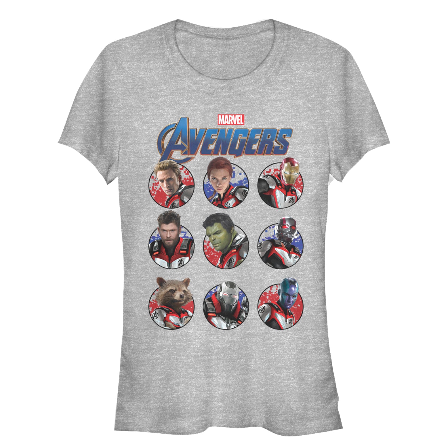 Junior's Marvel Avengers Endgame Hero Circles T-Shirt Junior's Marvel Avengers Endgame Hero Circles T-Shirt