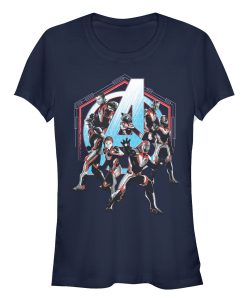 Junior’s Marvel Avengers Endgame Hero Hexagon Frame T-Shirt