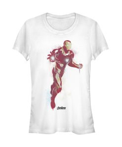 Junior’s Marvel Avengers Endgame Iron Man Spray Paint T-Shirt