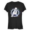 Junior’s Marvel Avengers Endgame Logo Glitch T-Shirt