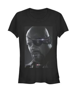 Junior’s Marvel Avengers Endgame Nick Fury Poster T-Shirt
