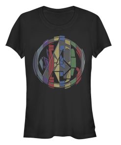 Junior’s Marvel Avengers Endgame Puzzle Cube Logo T-Shirt