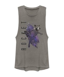 Junior’s Marvel Avengers Endgame Rocket Starry Streak Festival Muscle Tee Junior’s Marvel Avengers Endgame Rocket Starry Streak Festival Muscle Tee
