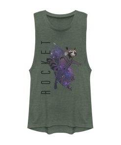 Junior’s Marvel Avengers Endgame Rocket Starry Streak Festival Muscle Tee