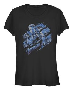 Junior’s Marvel Avengers Endgame Smokey Captain America T-Shirt