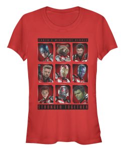 Junior’s Marvel Avengers Endgame Stronger Together Bingo T-Shirt
