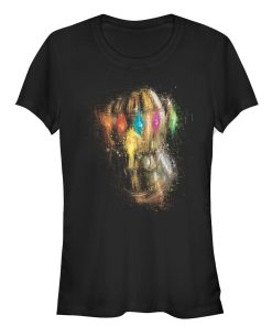 Junior’s Marvel Avengers Endgame Thanos Spray Paint Glove T-Shirt