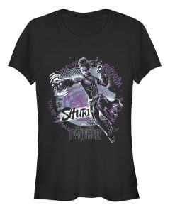 Junior’s Marvel Black Panther 2018 Shuri Triangle Pattern T-Shirt