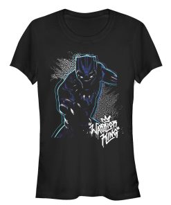Junior’s Marvel Black Panther 2018 Triangle Pattern T-Shirt