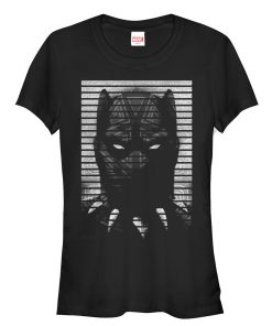 Junior’s Marvel Black Panther Striped Profile T-Shirt