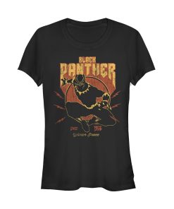 Junior’s Marvel Black Panther Warrior Prince Bolt T-Shirt