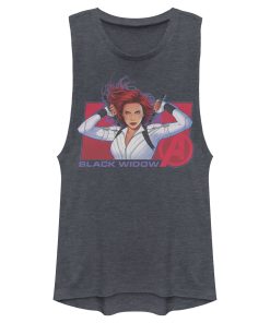 Junior’s Marvel Black Widow Avenger Hero Festival Muscle Tee