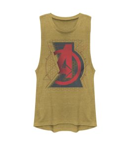 Junior’s Marvel Black Widow Avenger Logo Festival Muscle Tee