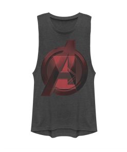 Junior’s Marvel Black Widow Avenger Symbol Festival Muscle Tee