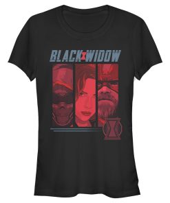 Junior’s Marvel Black Widow Character Panel T-Shirt
