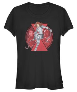 Junior’s Marvel Black Widow Family Circle T-Shirt