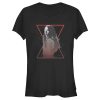 Junior’s Marvel Black Widow Geometric Twist T-Shirt