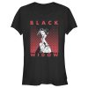 Junior’s Marvel Black Widow Gradient Pose T-Shirt