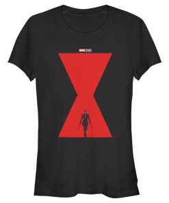 Junior’s Marvel Black Widow Hourglass Poster T-Shirt