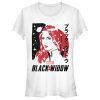 Junior’s Marvel Black Widow Kanji Paint Profile T-Shirt
