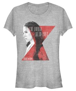 Junior’s Marvel Black Widow Multiple Lives T-Shirt