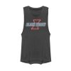 Junior’s Marvel Black Widow Neon Light Logo Festival Muscle Tee