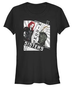 Junior’s Marvel Black Widow Sisters Cartoon T-Shirt