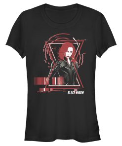 Junior’s Marvel Black Widow Stealth Barcode T-Shirt