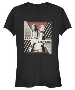 Junior’s Marvel Black Widow Stealth Sisters Streak T-Shirt