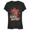 Junior’s Marvel Black Widow Streaked Hourglass T-Shirt