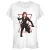 Junior’s Marvel Black Widow Symbol Target T-Shirt