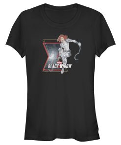 Junior’s Marvel Black Widow Vintage Pose T-Shirt
