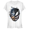 Junior’s Marvel Captain America Venom Mask Symbol T-Shirt