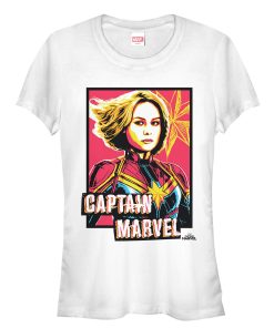 Junior’s Marvel Captain Marvel Artistic Portrait T-Shirt