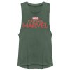 Junior’s Marvel Captain Marvel Classic Logo Festival Muscle Tee