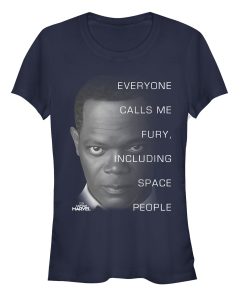 Junior’s Marvel Captain Marvel Everyone Calls Me Fury T-Shirt